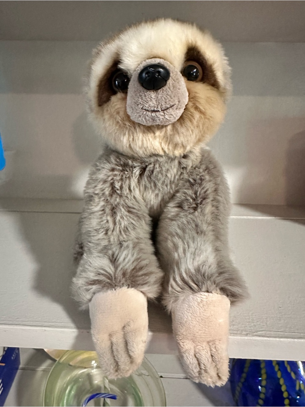 GANZ Plush Sloth Soft Stuffed Animal Hands On A Ganz Heritage Collection Gray